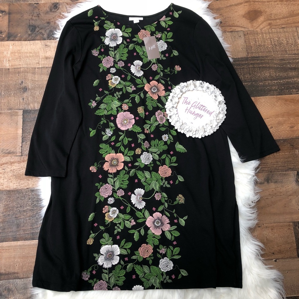 J Jill Floral 3/4 Sleeve Tunic